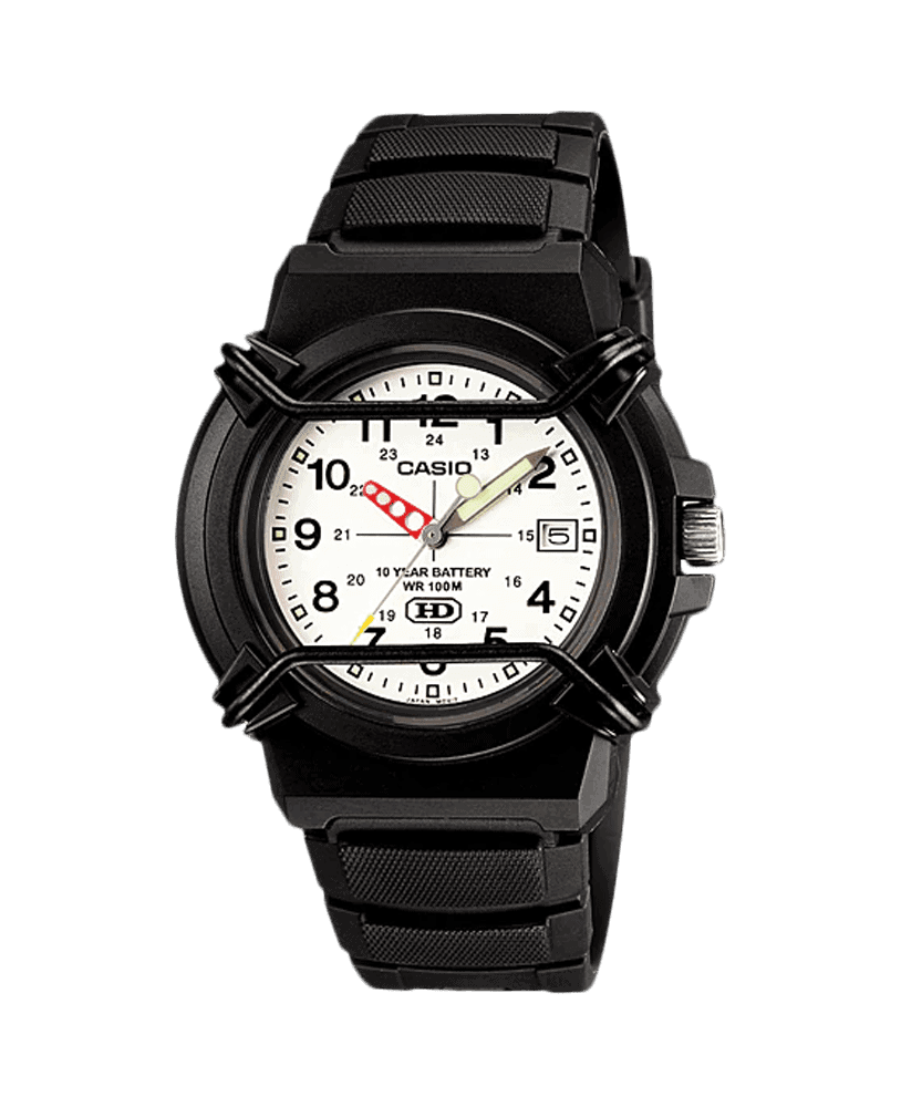 Stylish Casio HDA-600B-7BVDF analog watch with silver dial and stainless steel bracelet