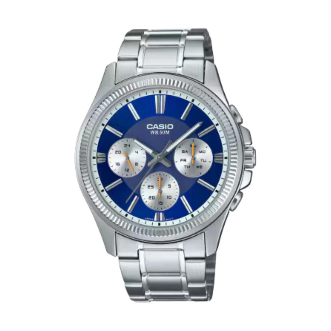 Casio MTP-1375D-2A1VDF Men’s Chronograph Watch with Blue Dial