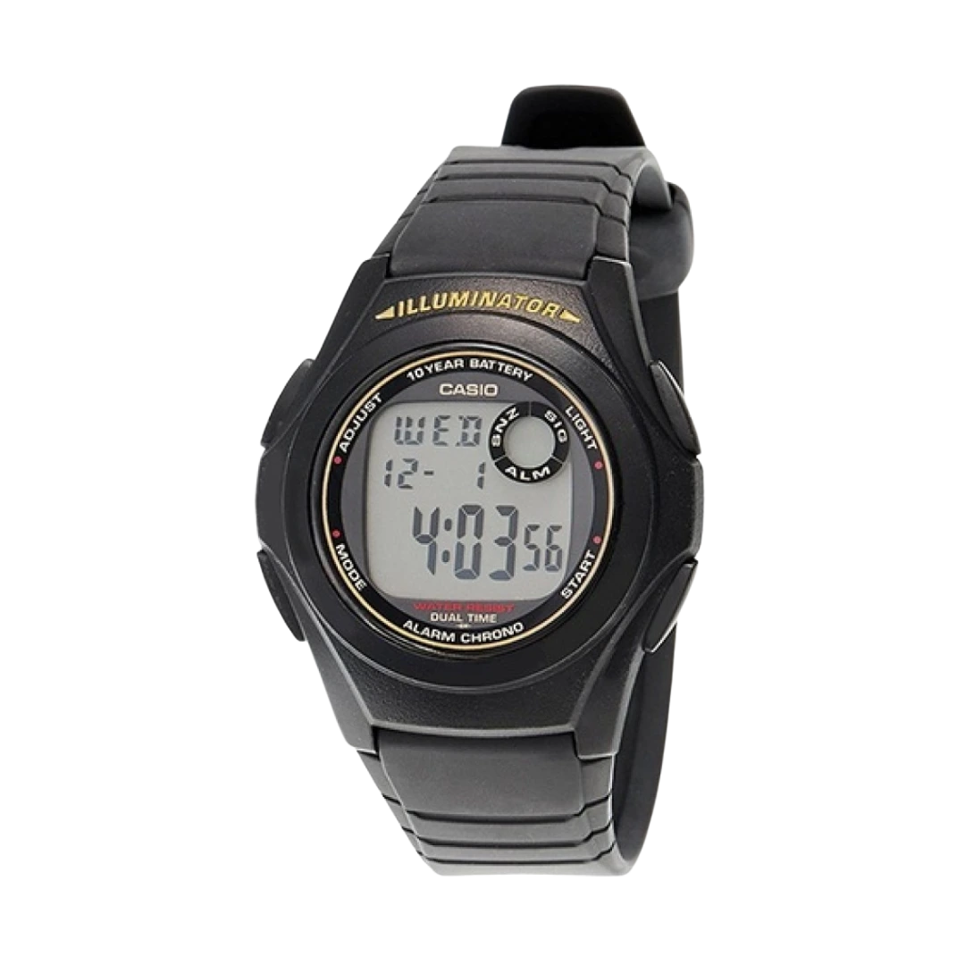 Casio F-200W-1VDF Digital Watch in Black Resin